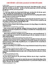 Chuyên đề bồi dưỡng học sinh giỏi Ngữ văn Lớp 7 - Chuyên đề 5 Kĩ năng làm bài văn thuyết minh